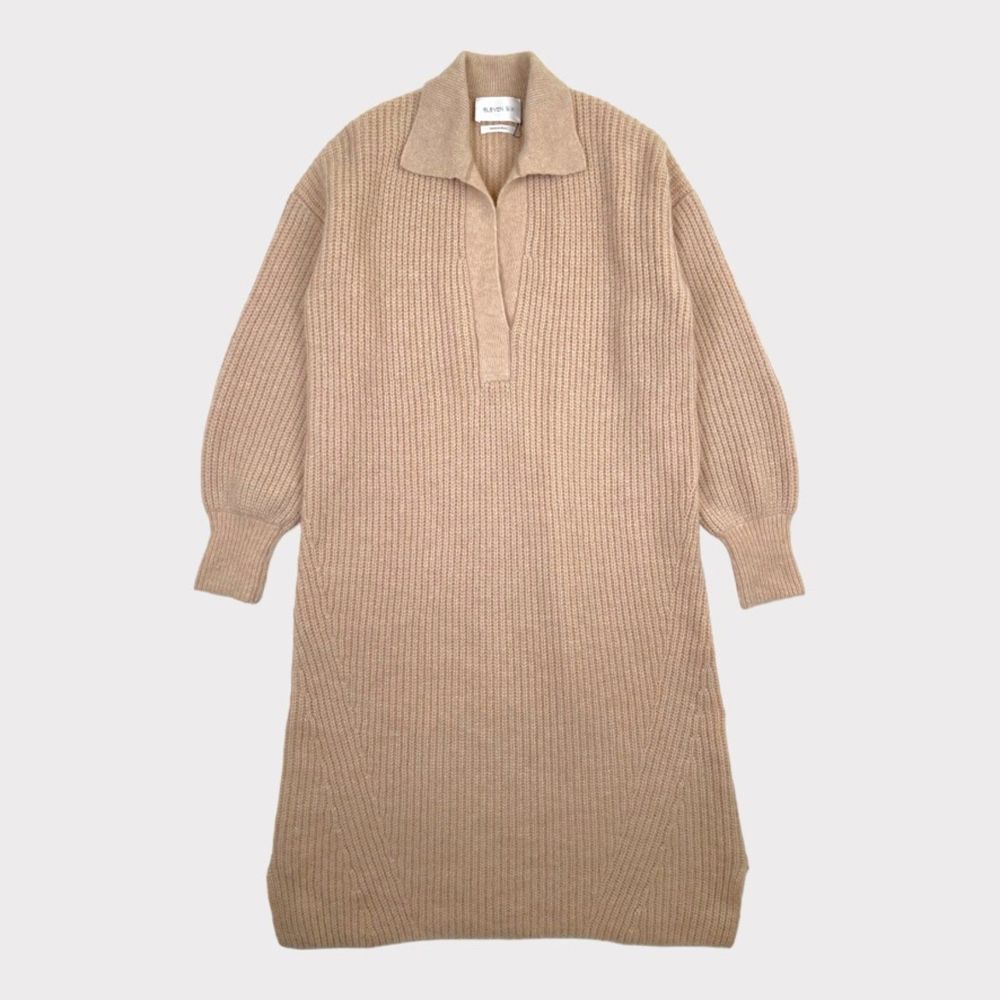 NWOT ELEVEN SIX Alpaca Merino Wool Jada Knit Sweater Midi Dress Women's XS/Small